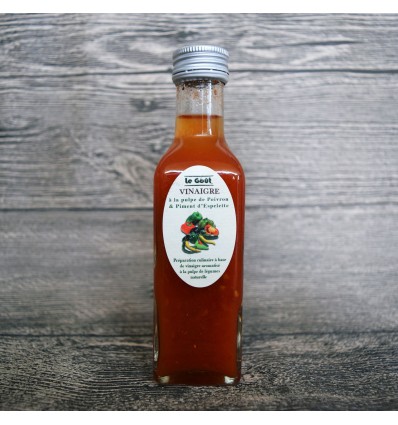 Vinaigre à la pulpe de Poivron et piment d'Espelette