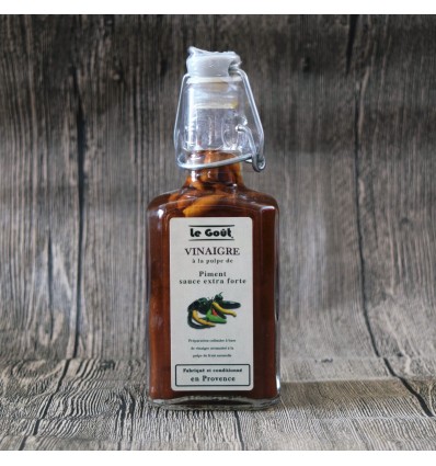 Vinaigre à la pulpe de Piment (sauce extra forte)